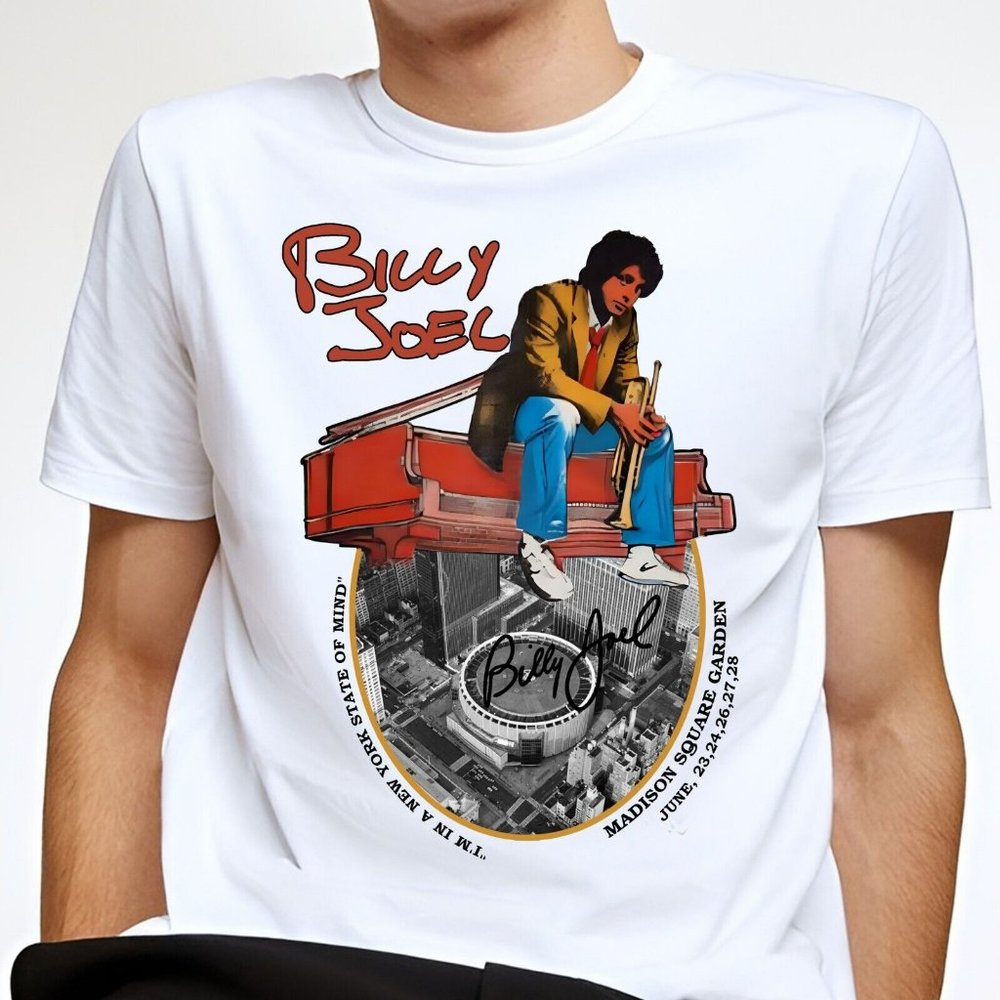 Hot Billy Joel Singer Shirt Gift Family Black All Size Tee A39